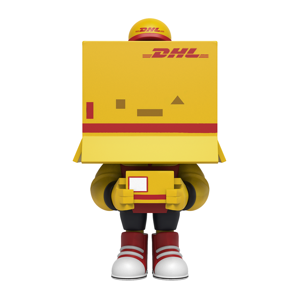 mj x dhl joy the delivery kid